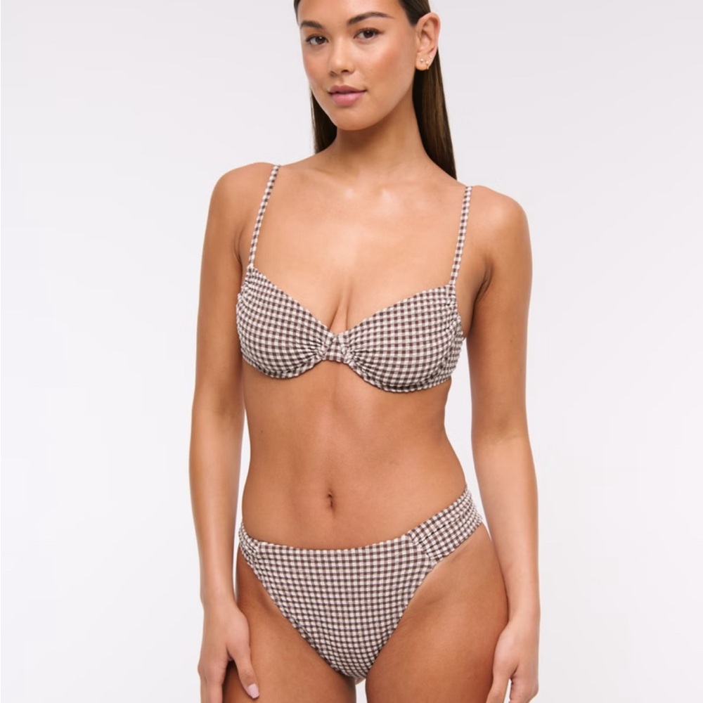 Abercrombie & Fitch Brown Gingham Bikini